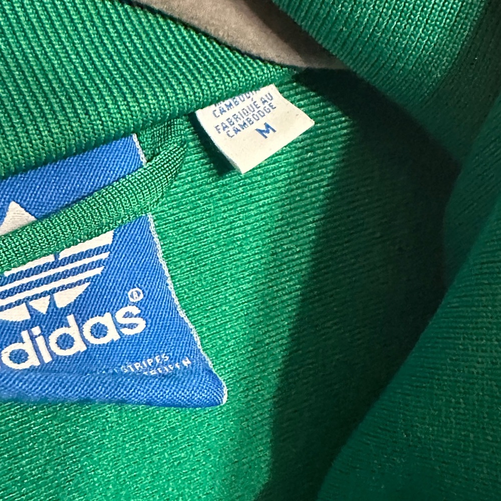 Vintage Adidas Men’s green  Label Ultrastar Nylon Zip Up Track Jacket size M - Picture 3 of 6